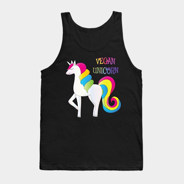 Vegan Unicorn Tank Top by sparklefruit